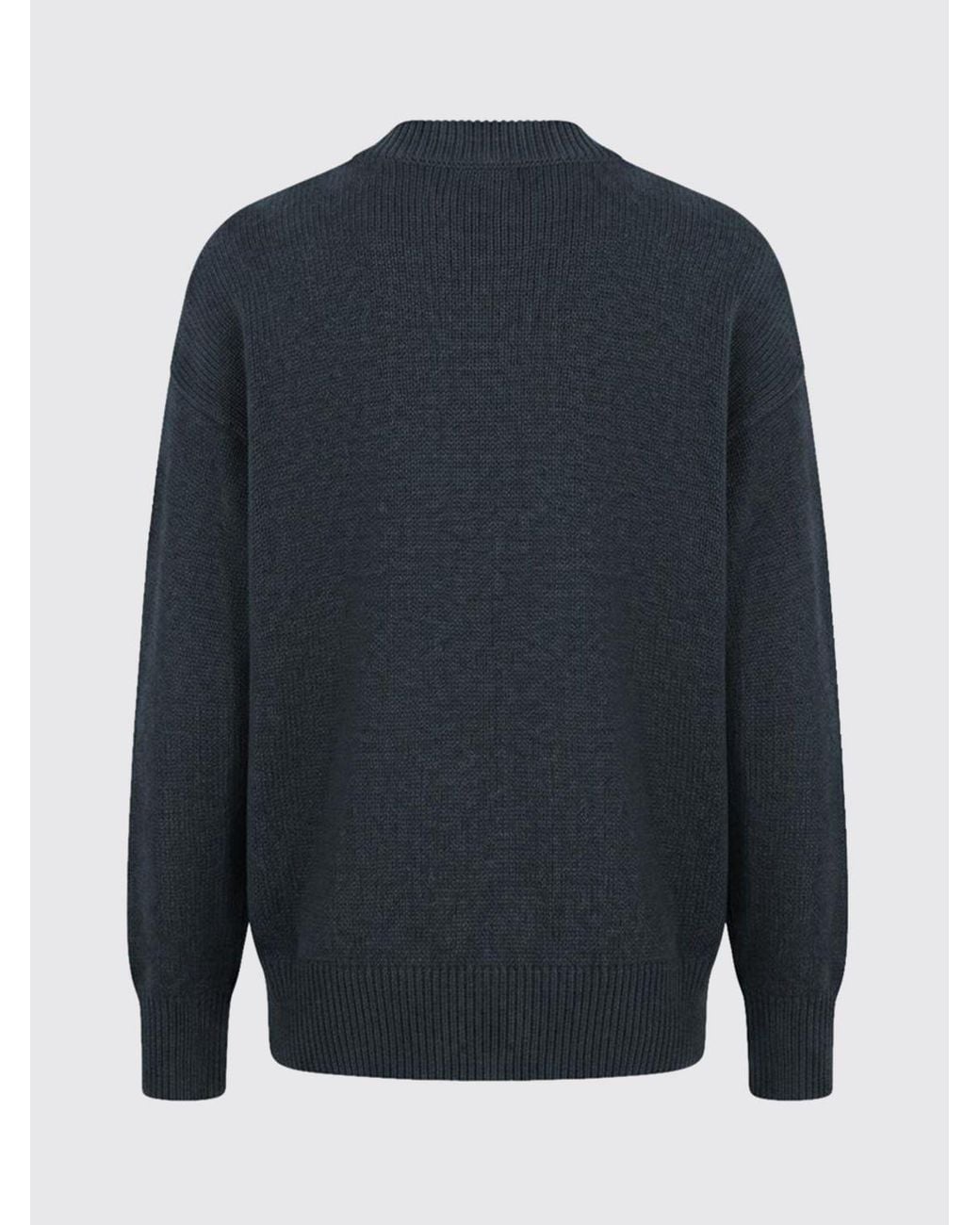 Our Legacy Blue V-Neck Merino Wool Jumper With Ribbed Trims