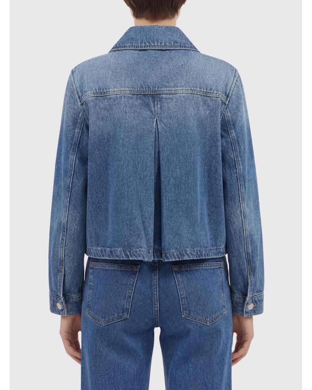 Ganni Blue Organic Cotton Denim Jacket
