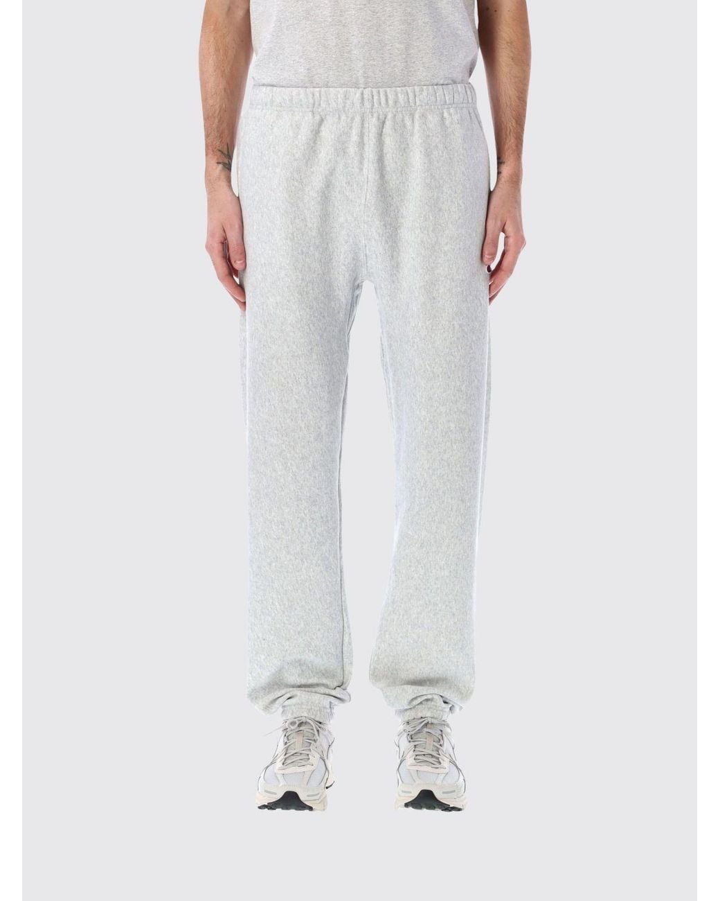 Champion White Straight Leg Cotton Jogging Trousers With Elasticated Waist for men