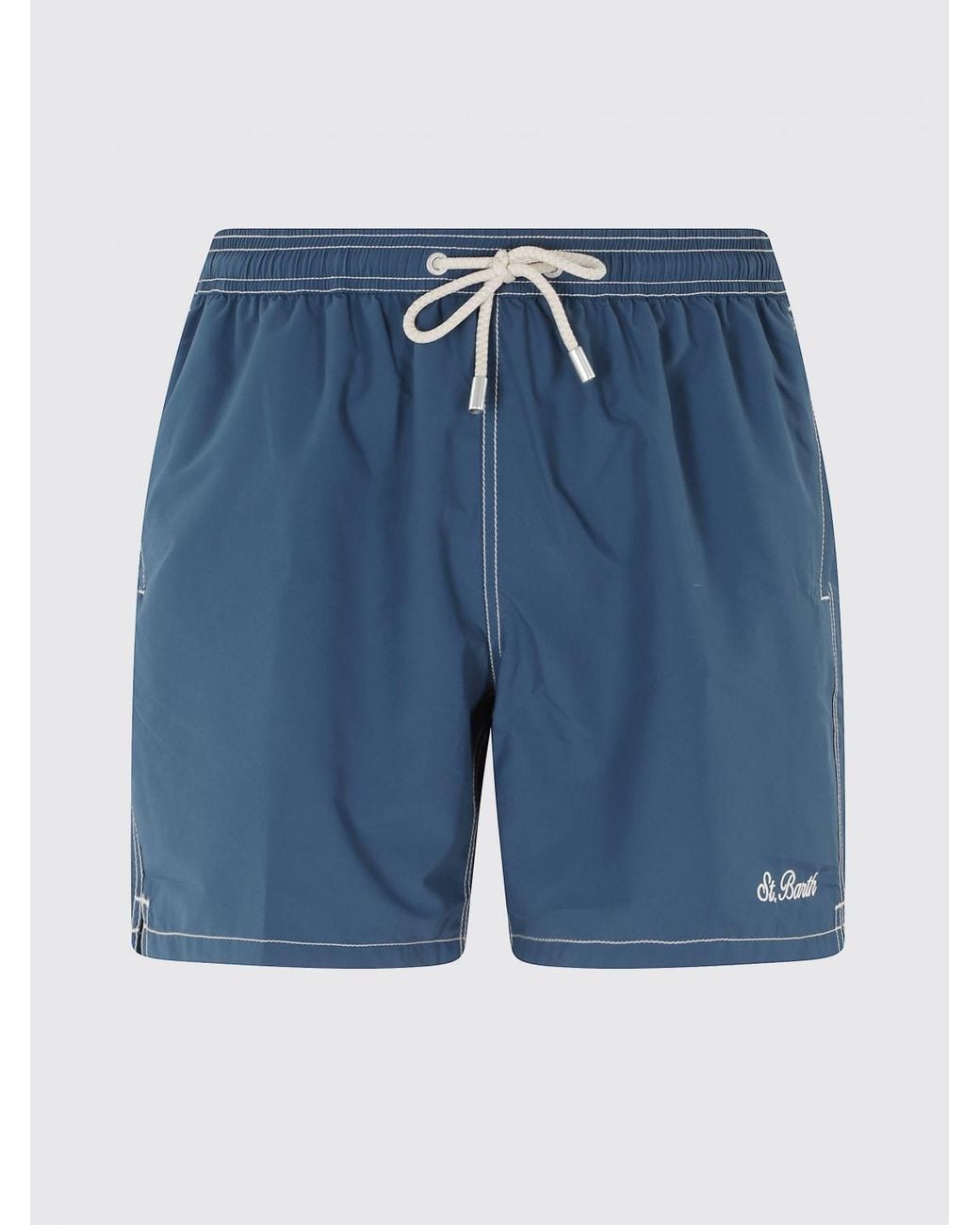 Mc2 Saint Barth Blue Checked Swimsuit for men