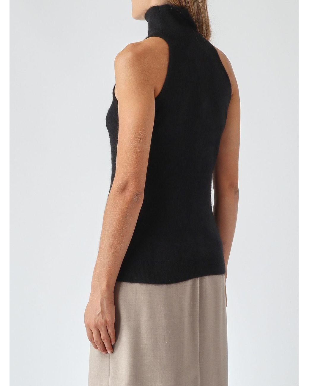 Max Mara Blue Slim Fit Wool And Cashmere Off-The-Shoulder Top
