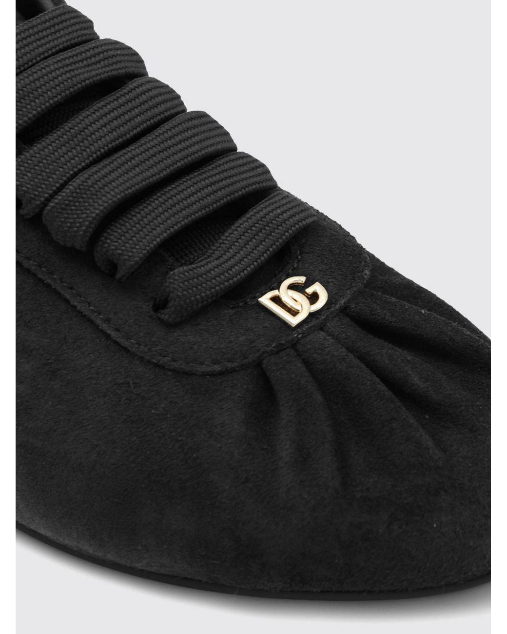 Dolce & Gabbana Black Dolce &Amp Gabbana Suede Low-Top Sneakers With Embossed Logo
