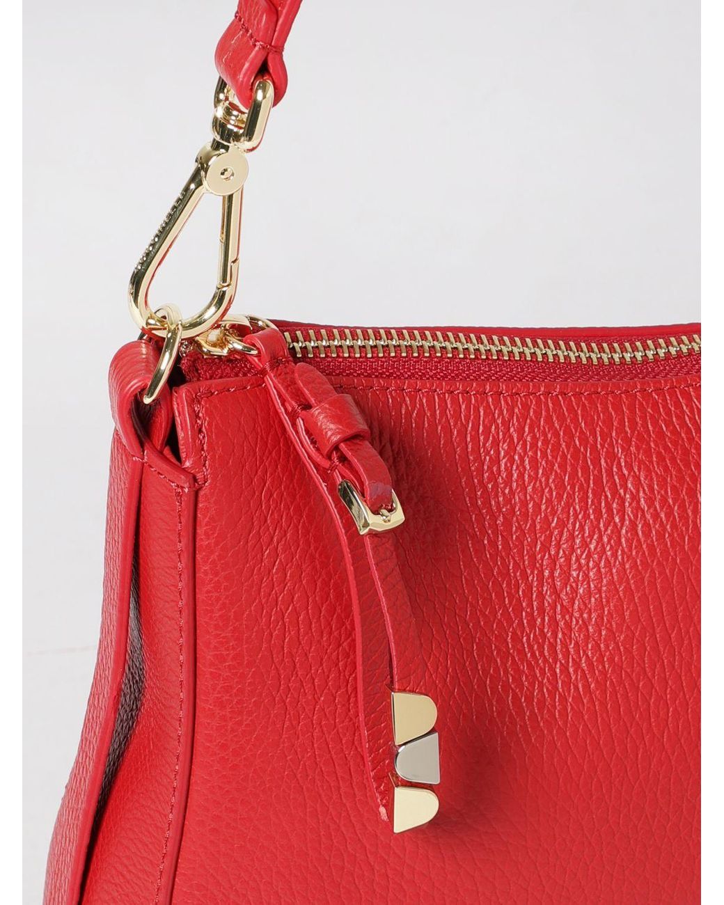 Coccinelle Red Nory Grained Leather Bag