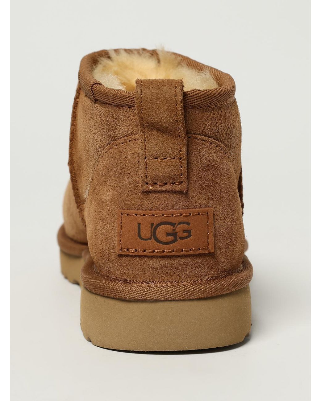 Ugg Brown Classic Ultra Mini Suede Ankle Boots