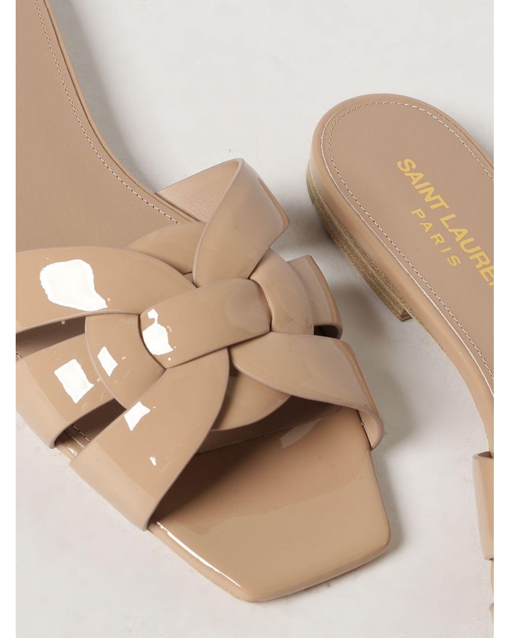 Saint Laurent Natural Nu Pieds 05 Tribute Mules