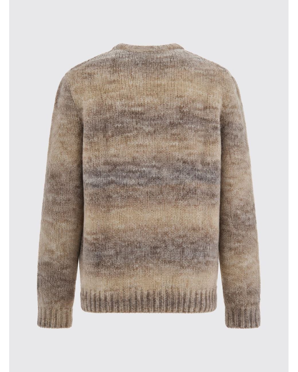A.P.C. Blue Abstract Pattern Wool Blend Crewneck Jumper for men
