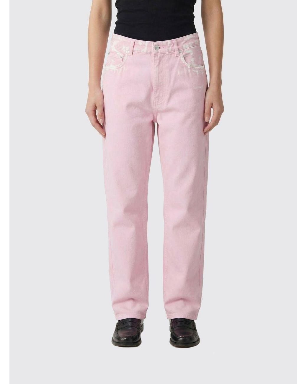 Marni Pink Straight Cotton Denim Trousers