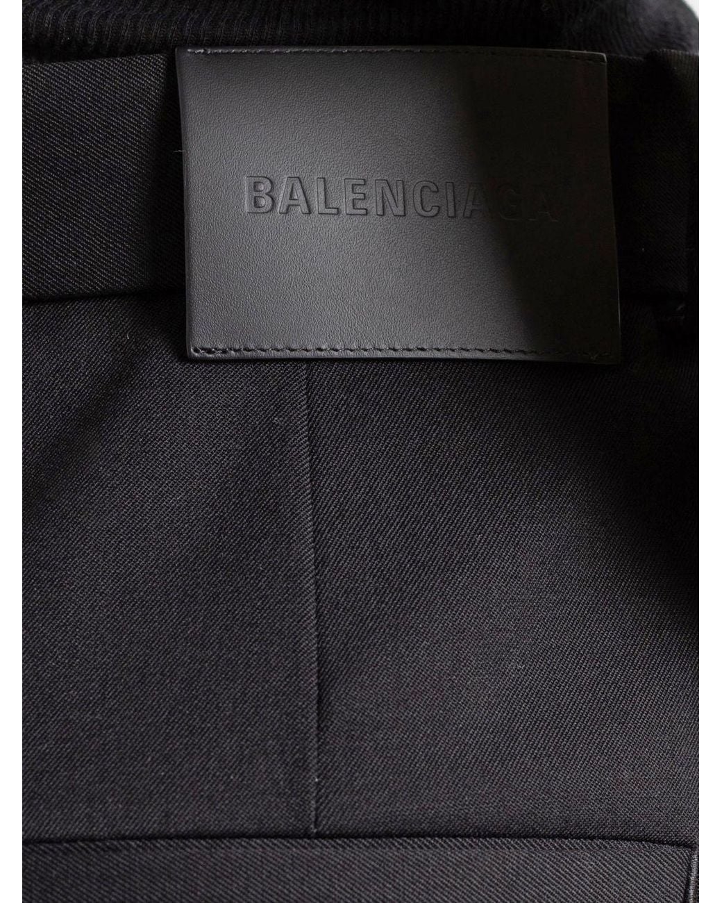 Balenciaga Black High-Waisted Slim Fit Tailored Trousers