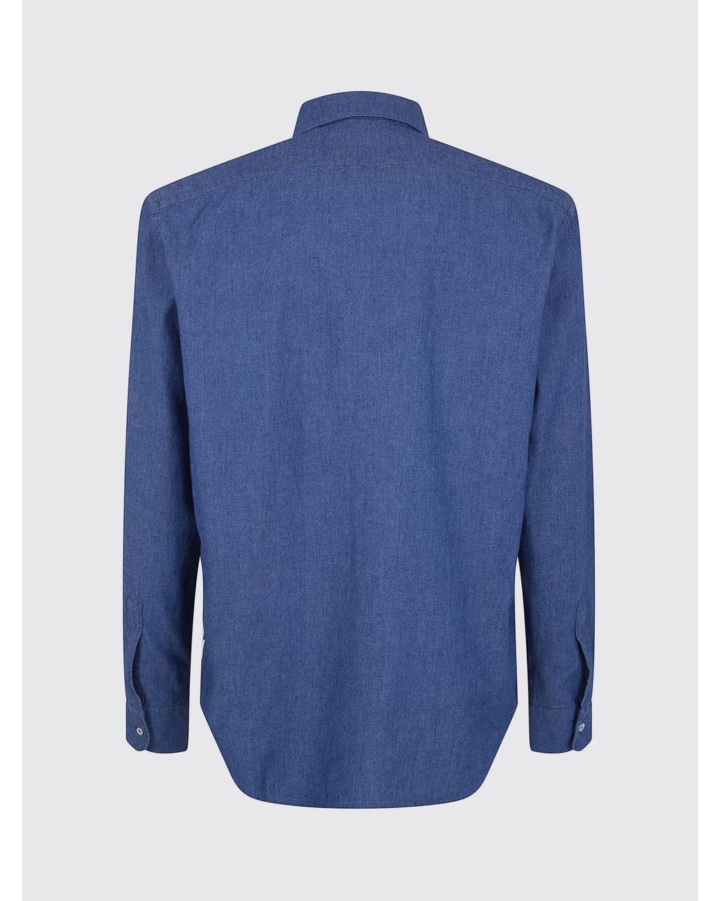 Aspesi Blue Cotton Shirt for men