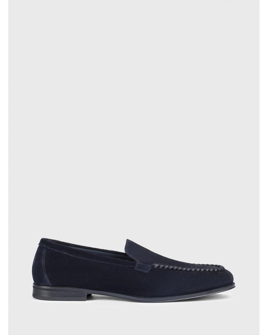 Doucal's Blue Suede Loafers for men