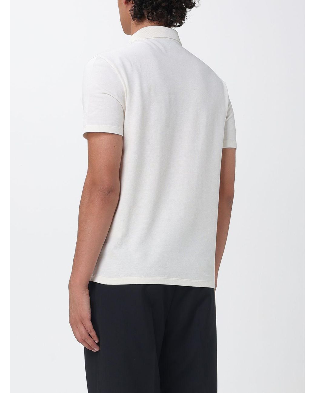 Valentino Garavani White Cotton Polo Shirt With Vlogo Signature And Patch Pocket for men