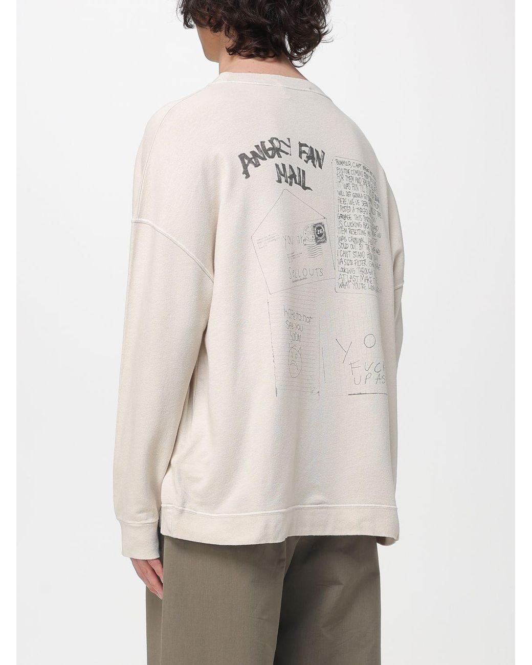 Our Legacy Natural Graphic Print Cotton Crewneck Sweatshirt for men