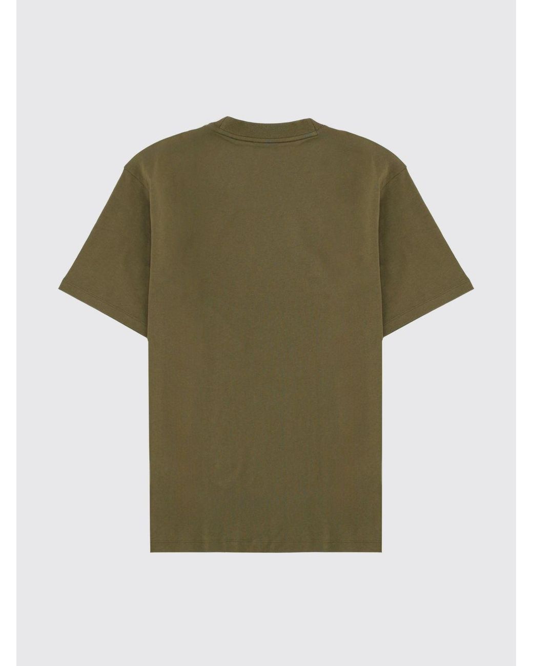 HUGO Green Slim Fit Cotton T-Shirt With Tone-On-Tone Crewneck Logo for men