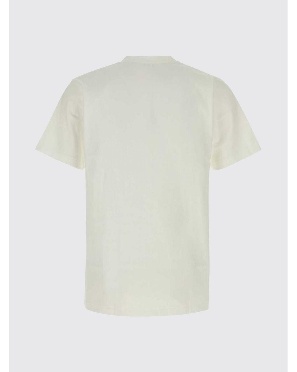 A Bathing Ape White Cotton Jersey T-Shirt With Contrasting Chest Logo for men