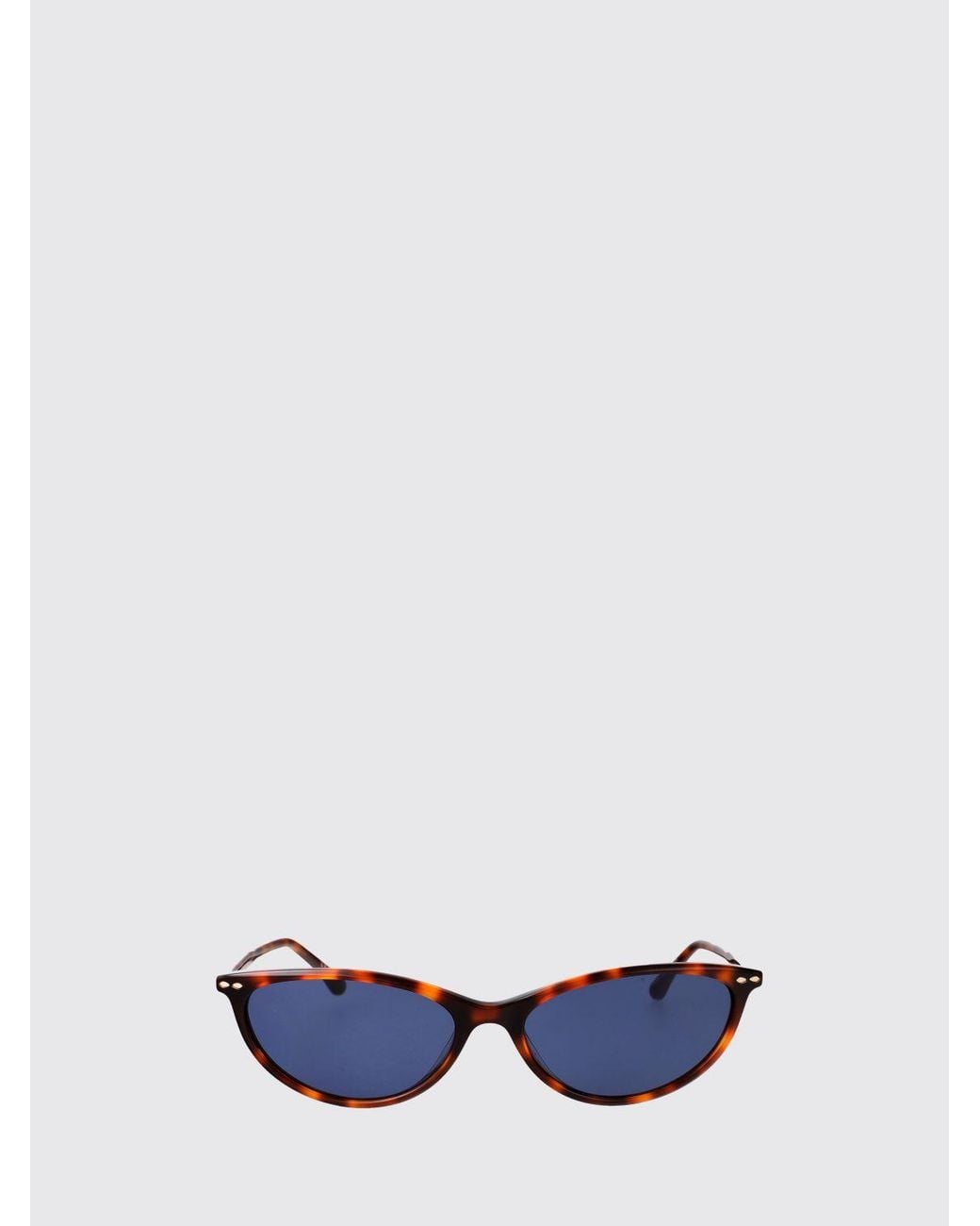 Isabel Marant Blue Oval Tortoiseshell Cat-Eye Sunglasses