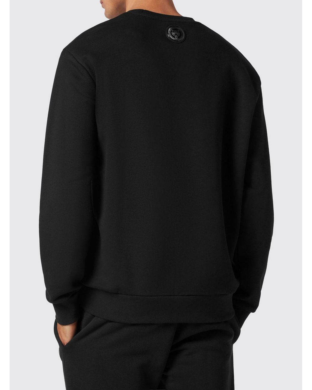 Philipp Plein Gray Dropped Shoulder Printed Logo Cotton Sweatshirt for men