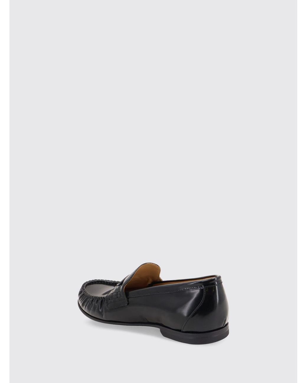 Fendi White Brushed Calfskin Penny Loafers With Metallic Lettering Logo for men