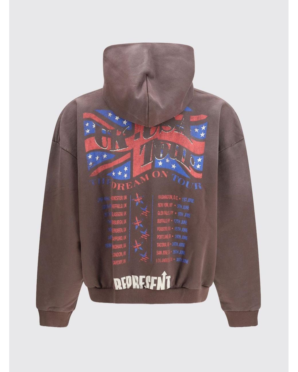 Represent Multicolor Printed Cotton Hoodie for men