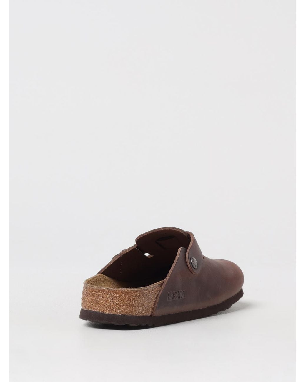 Birkenstock Brown Boston Oiled Leather Clogs for men