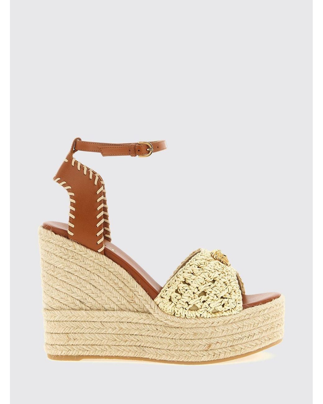Versace Natural Wedge Sandal