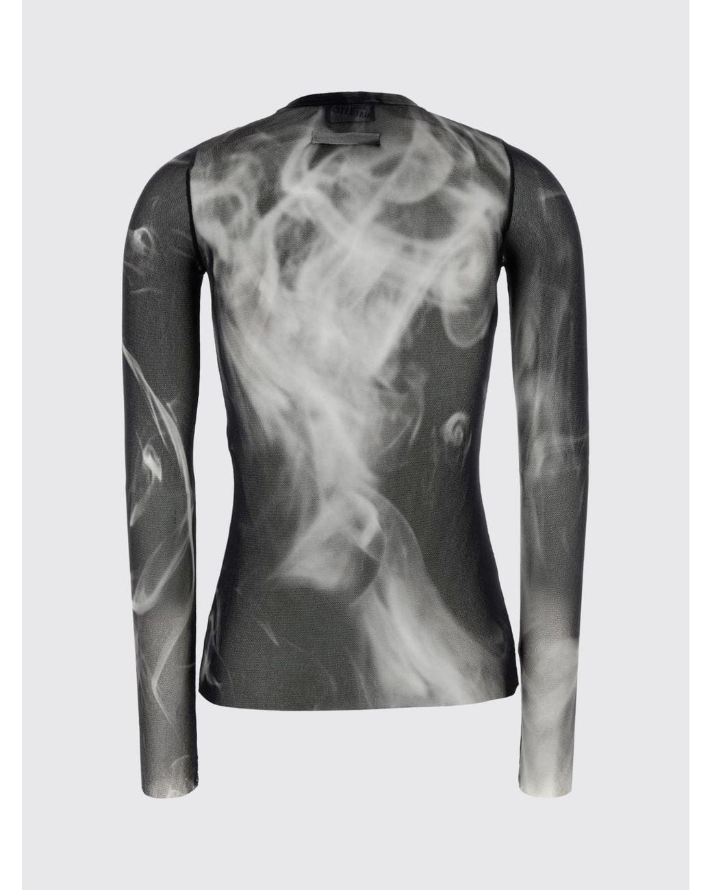 Jean Paul Gaultier Gray Slim Fit Graphic Print Top