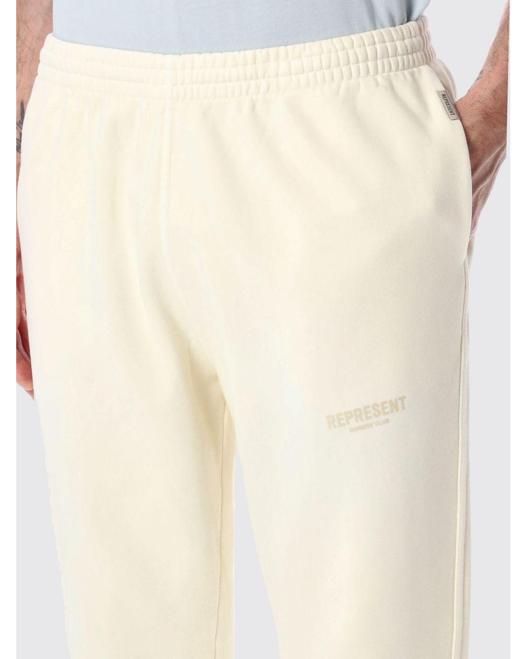 Represent White Cotton Jogging Pants