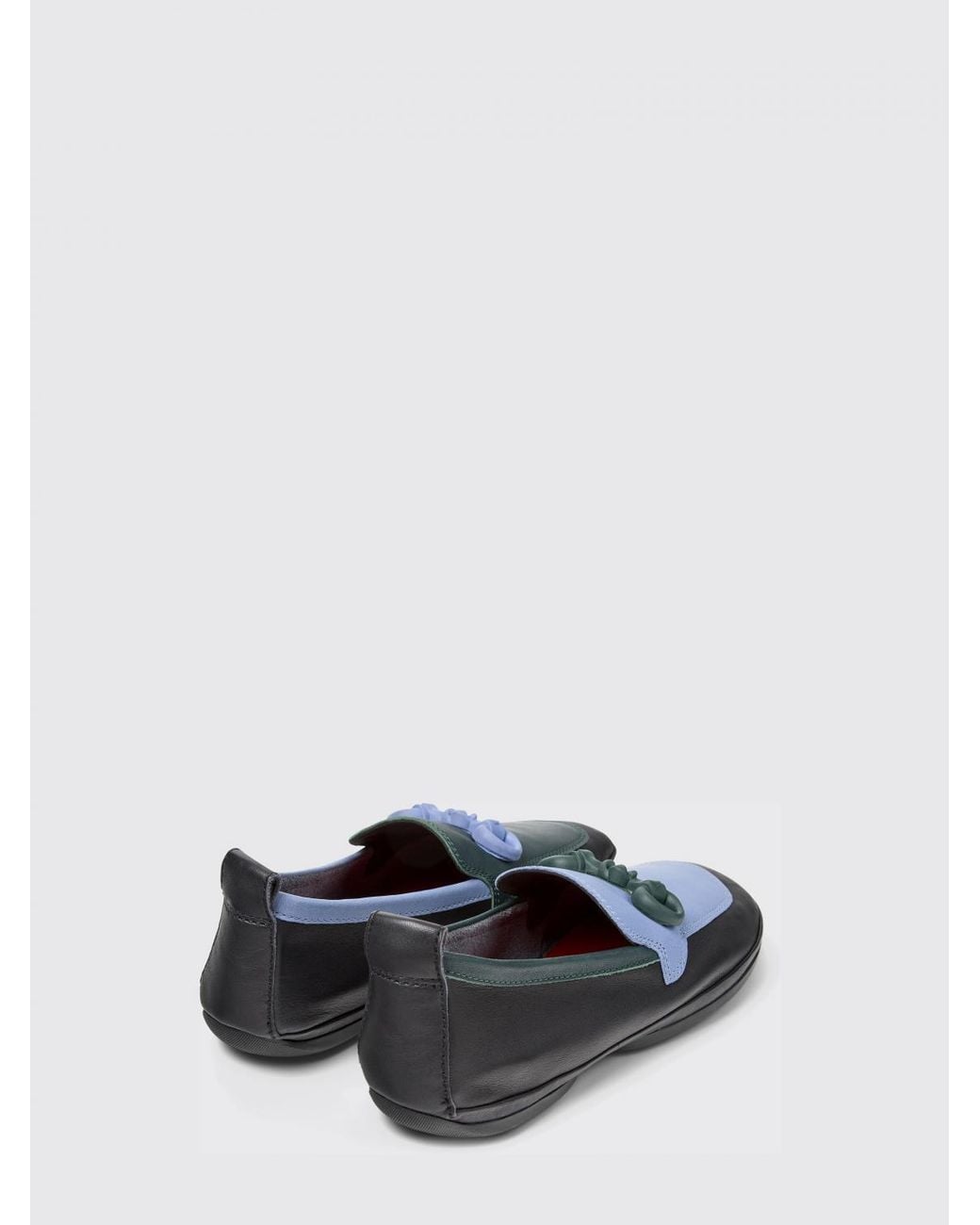 Camper Blue Twins Leather Ballerina Flats