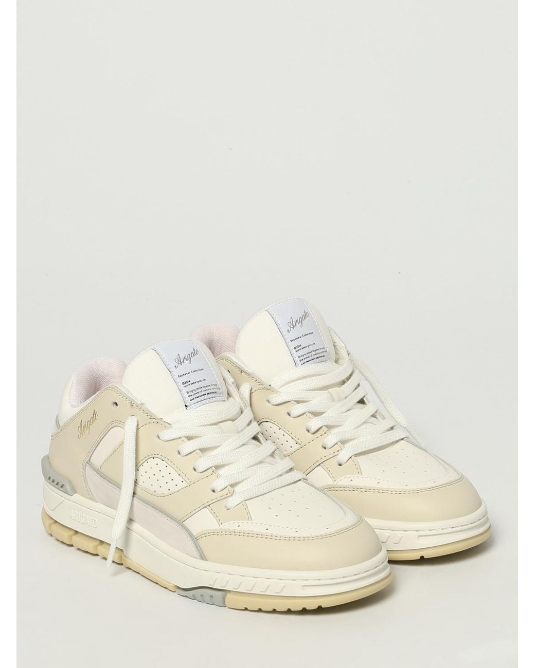 Axel Arigato Natural Area Lo Leather And Mesh Sneakers for men