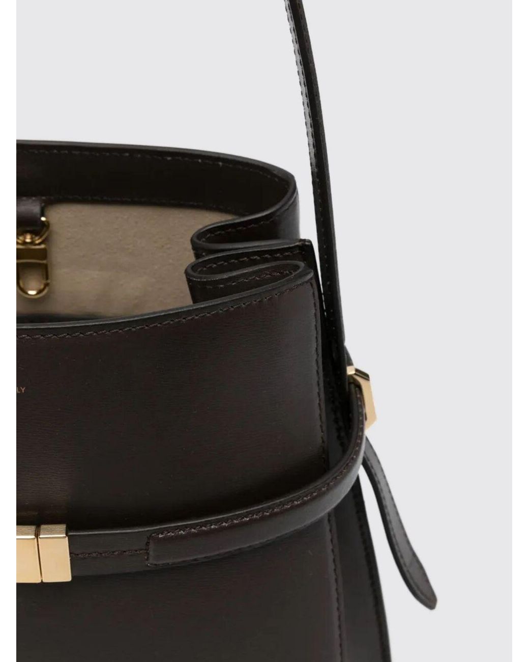 Totême Black Leather Bucket Bag
