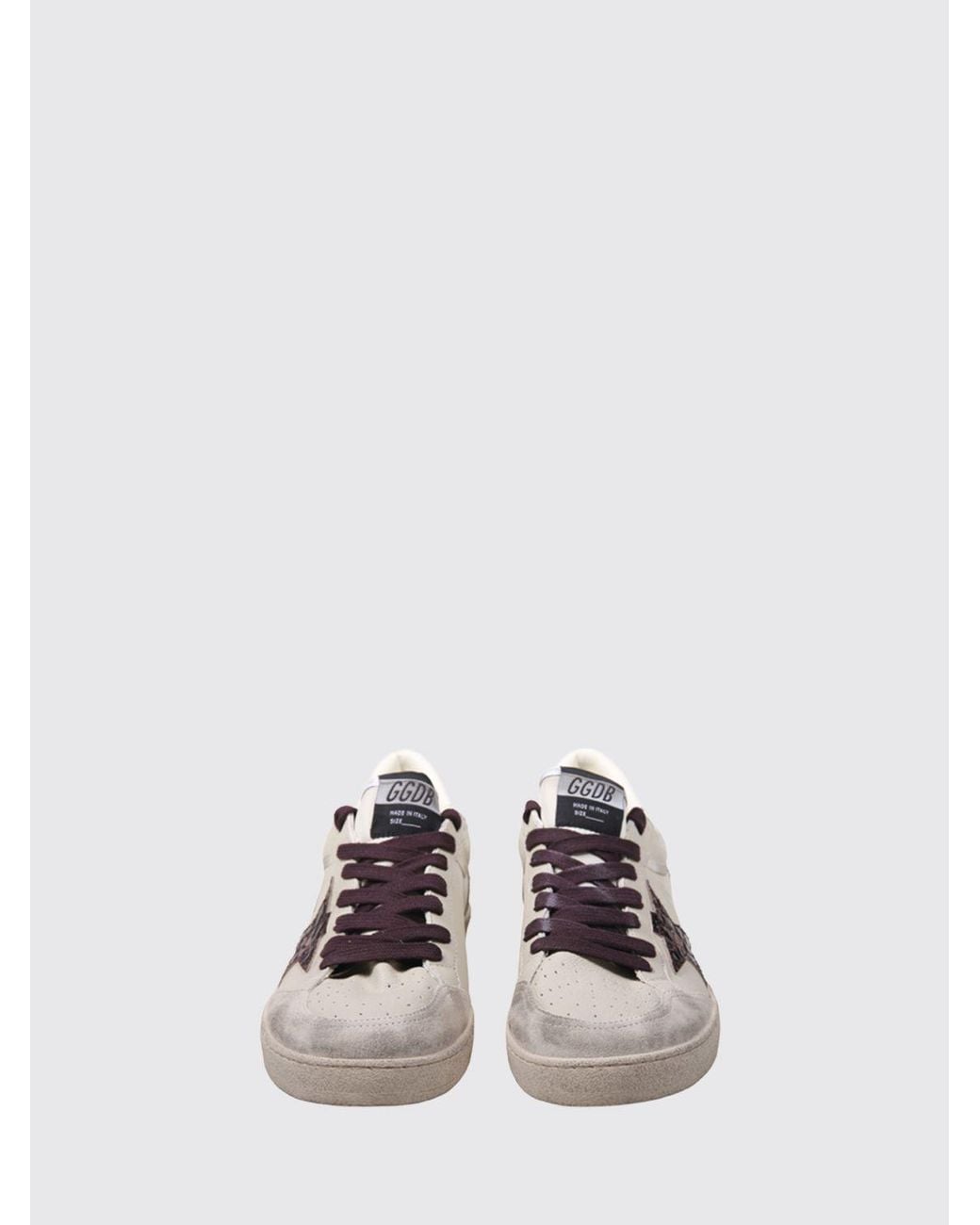 Golden Goose Deluxe Brand Natural Vintage-Effect Ball Star Leather Sneakers With Contrast Logo for men