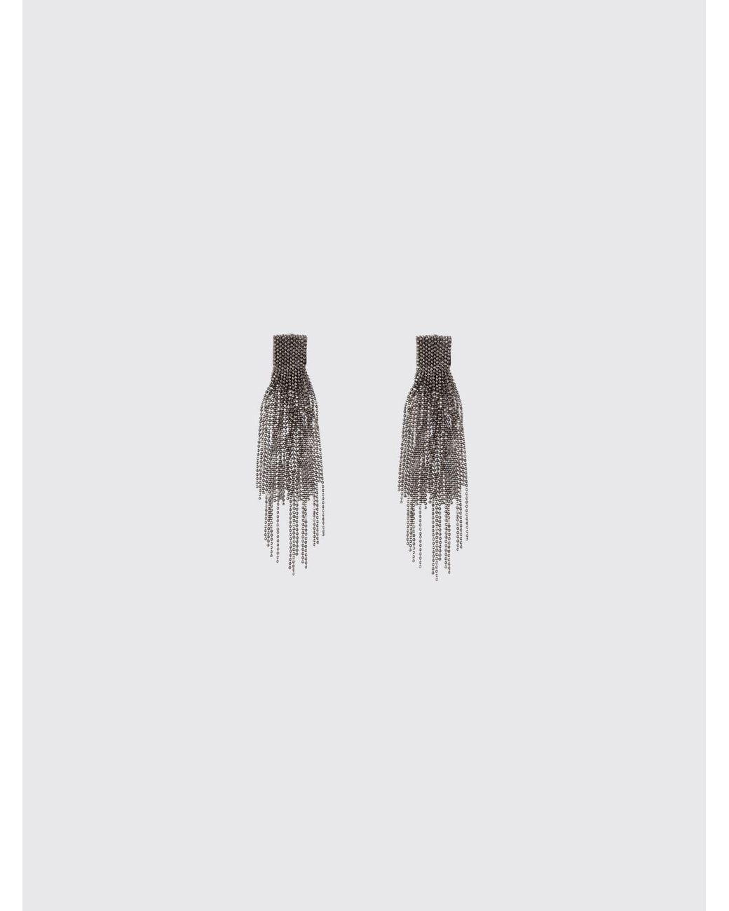 Fabiana Filippi Pink Two-Colour Nickel-Free Brass Pendant Earrings