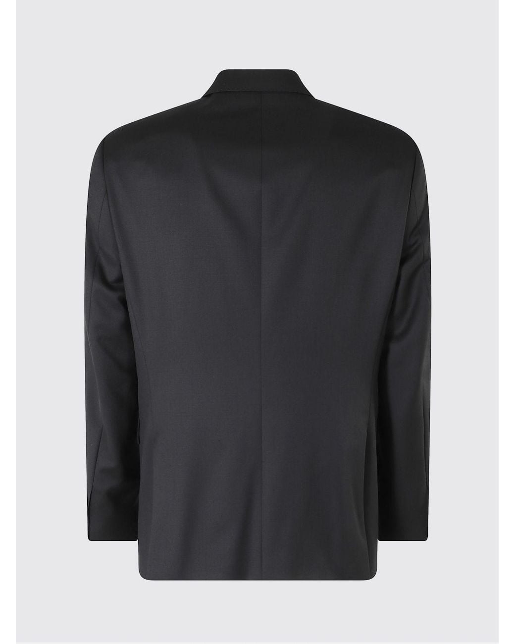 Boss Blue Single-Breasted Virgin Wool Blazer With Notch Lapels And Flap Pockets for men