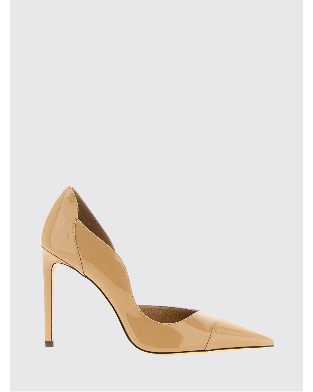 Jimmy Choo Natural Brigitte Patent Leather Pumps