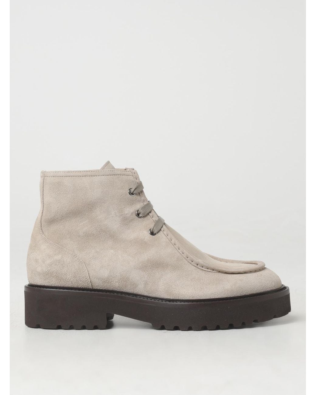 Doucal's Natural Suede Ankle Boots
