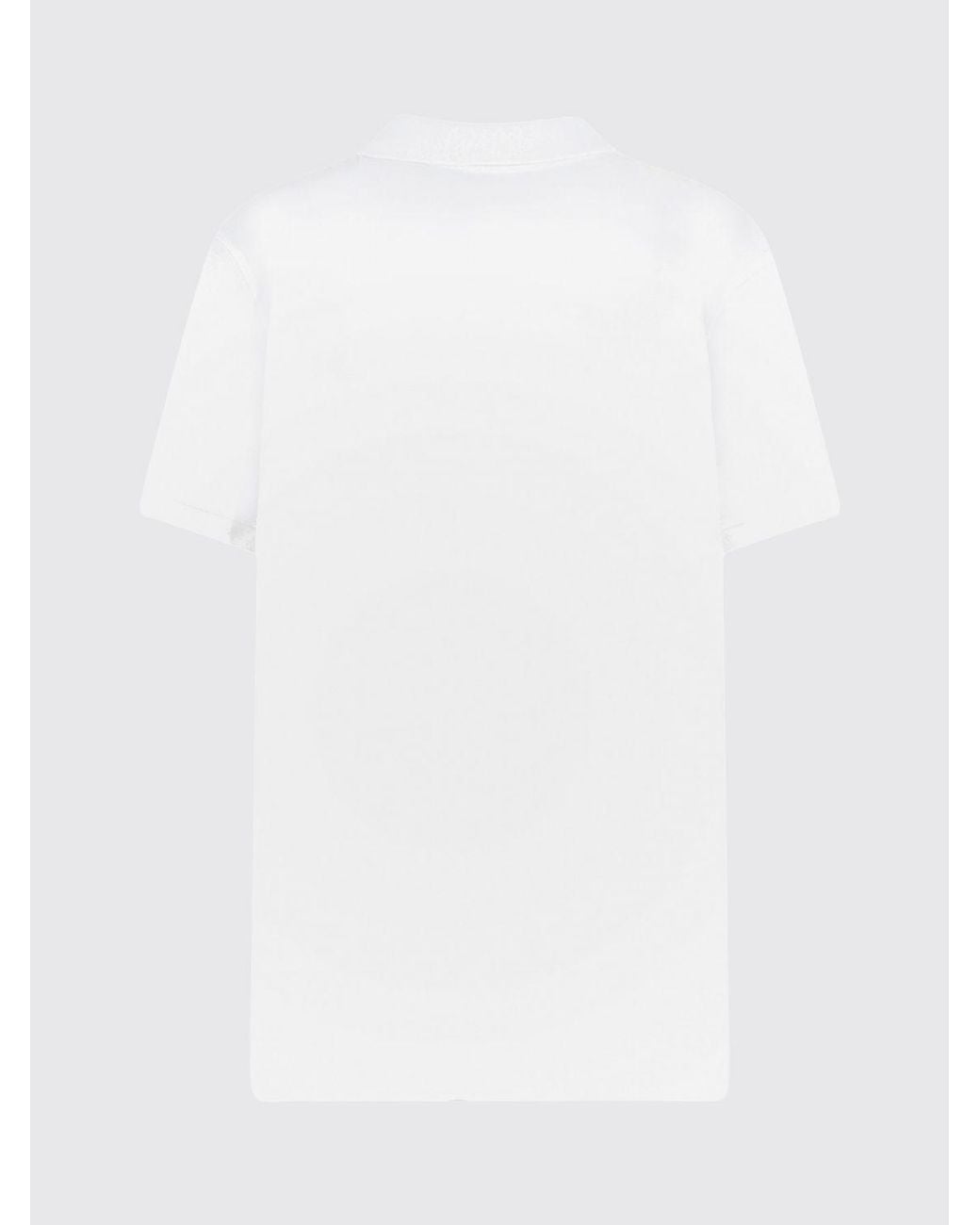 Canada Goose White Slim Fit Cotton Polo Shirt With Contrast Logo