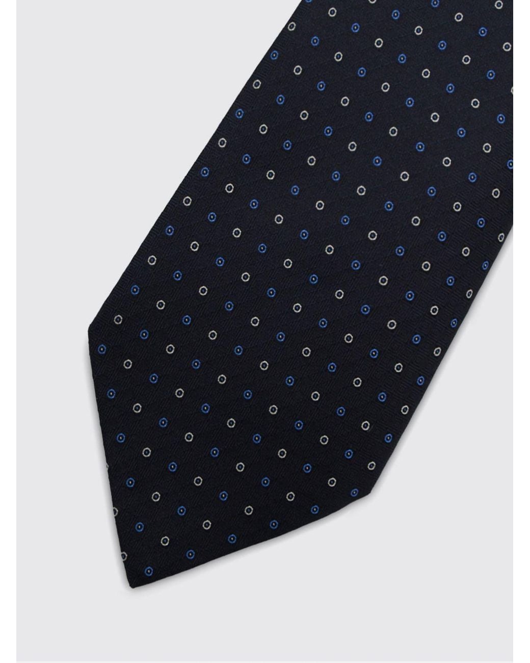Canali Blue Floral Print Pure Silk Tie for men
