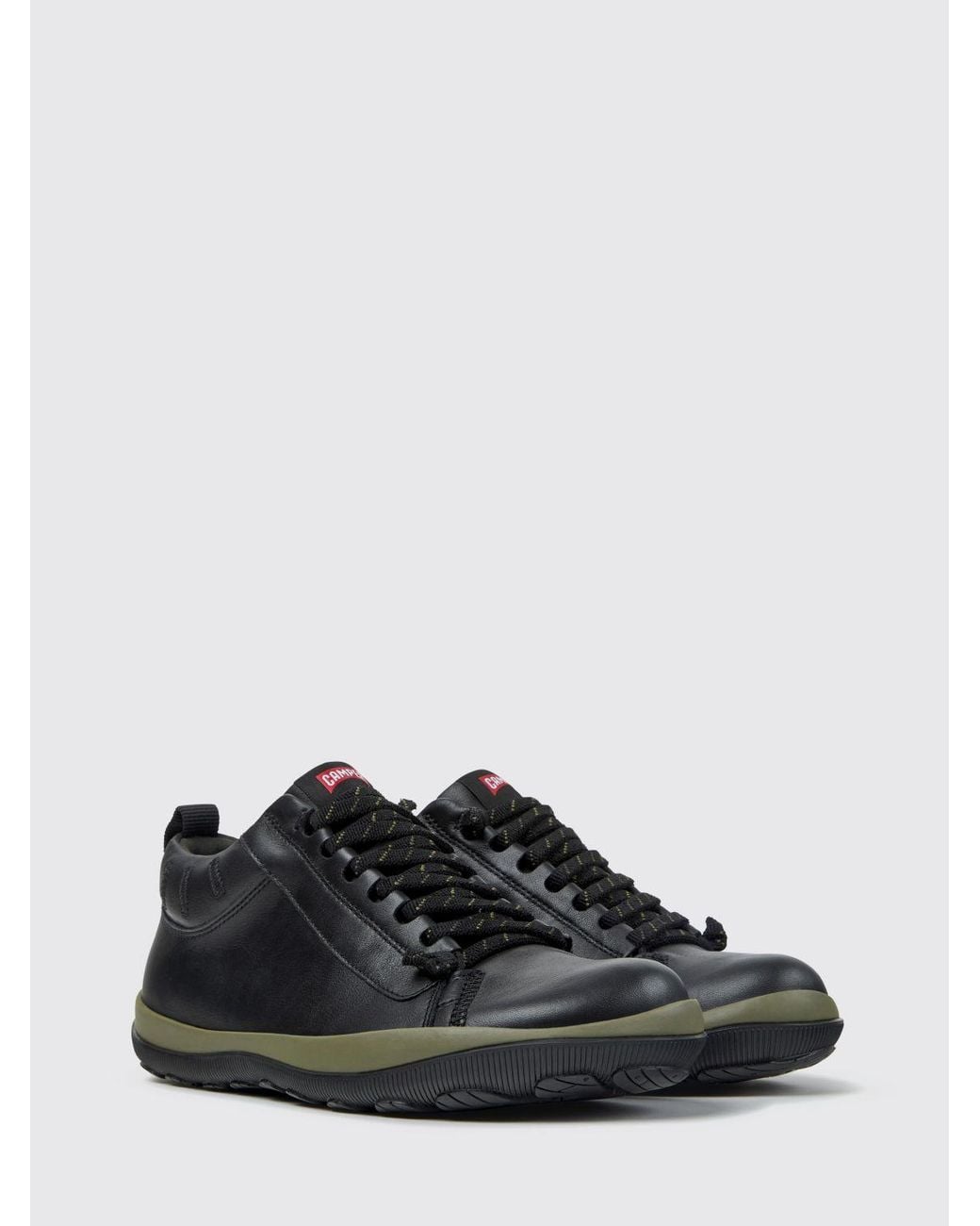 Camper Black Peu Pista Gm Smooth Leather Ankle Boots With Gore-Tex Technology for men