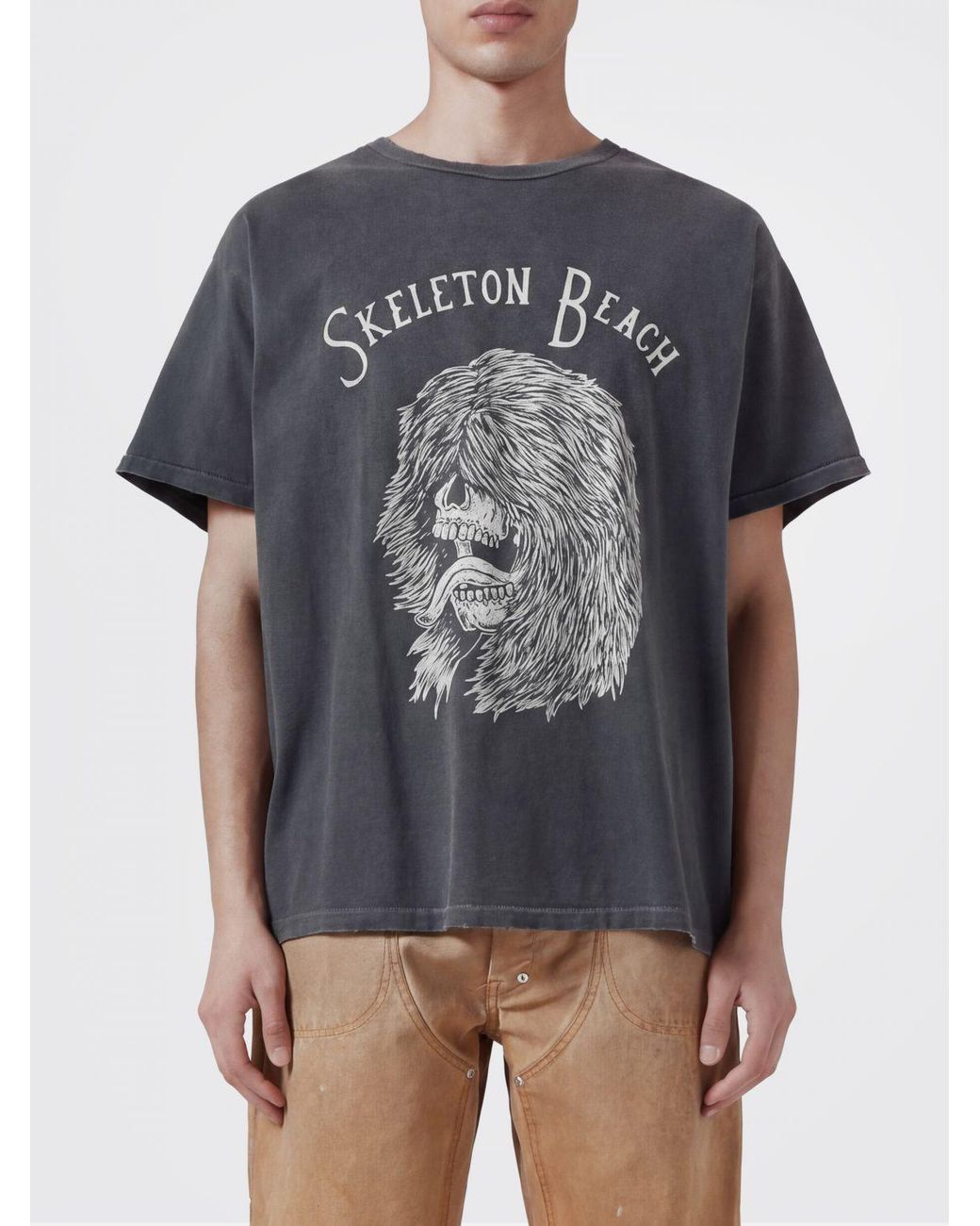 GALLERY DEPT. Gray Relaxed Fit Graphic Print Cotton T-Shirt for men