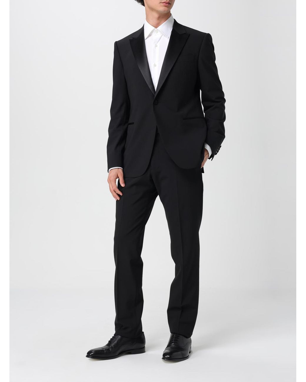 Emporio Armani Black Single-Breasted Suit for men