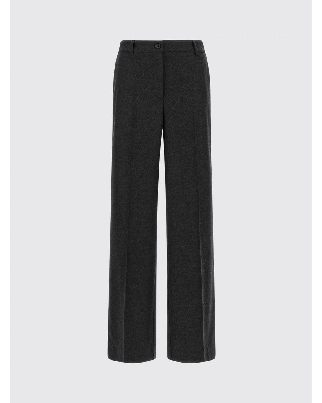 P.A.R.O.S.H. Black P.A.R.O.S.H. Ludy Mid-Rise Straight-Leg Stretch-Wool Trousers