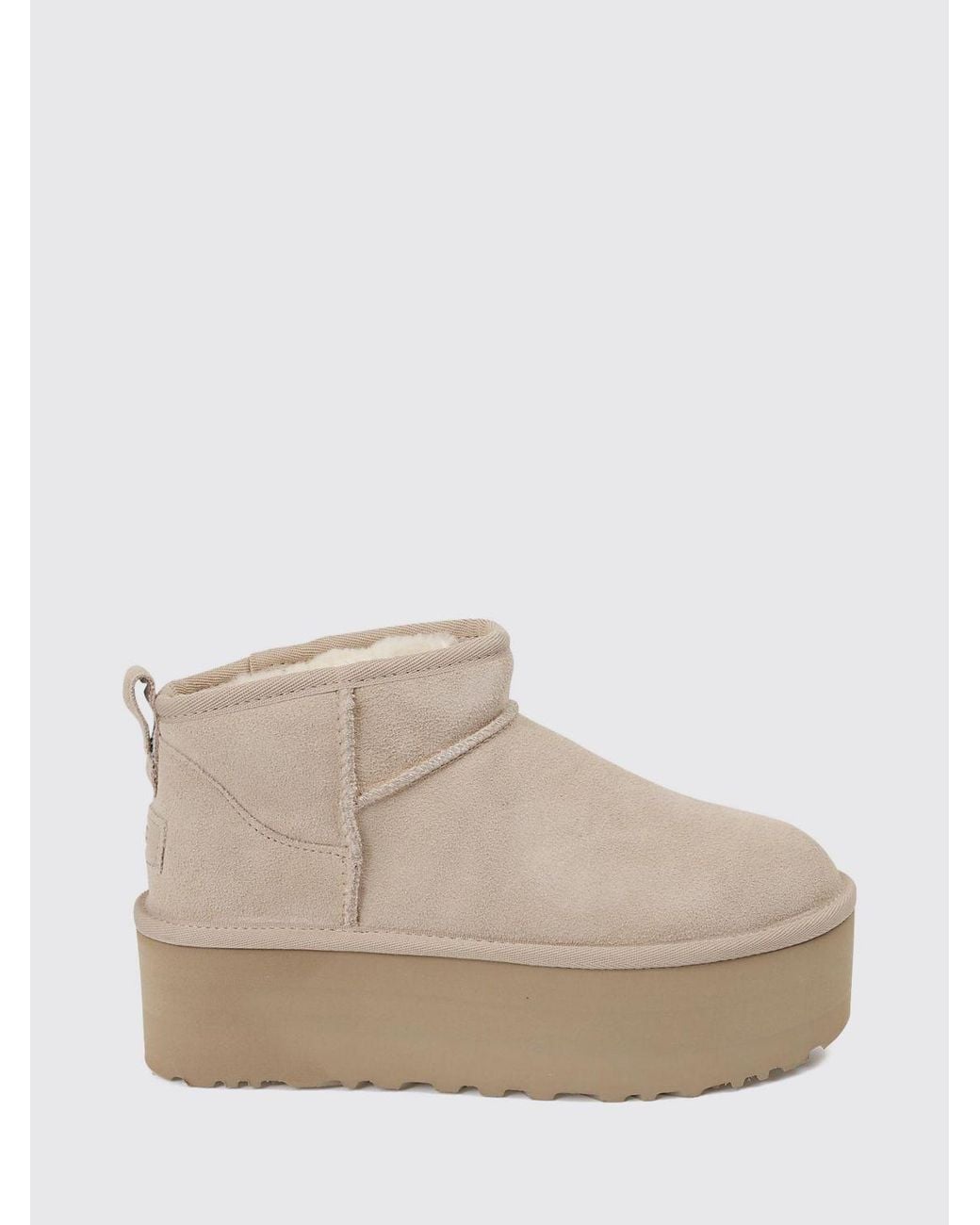 Ugg Natural Classic Ultra Mini Platform Suede Boots