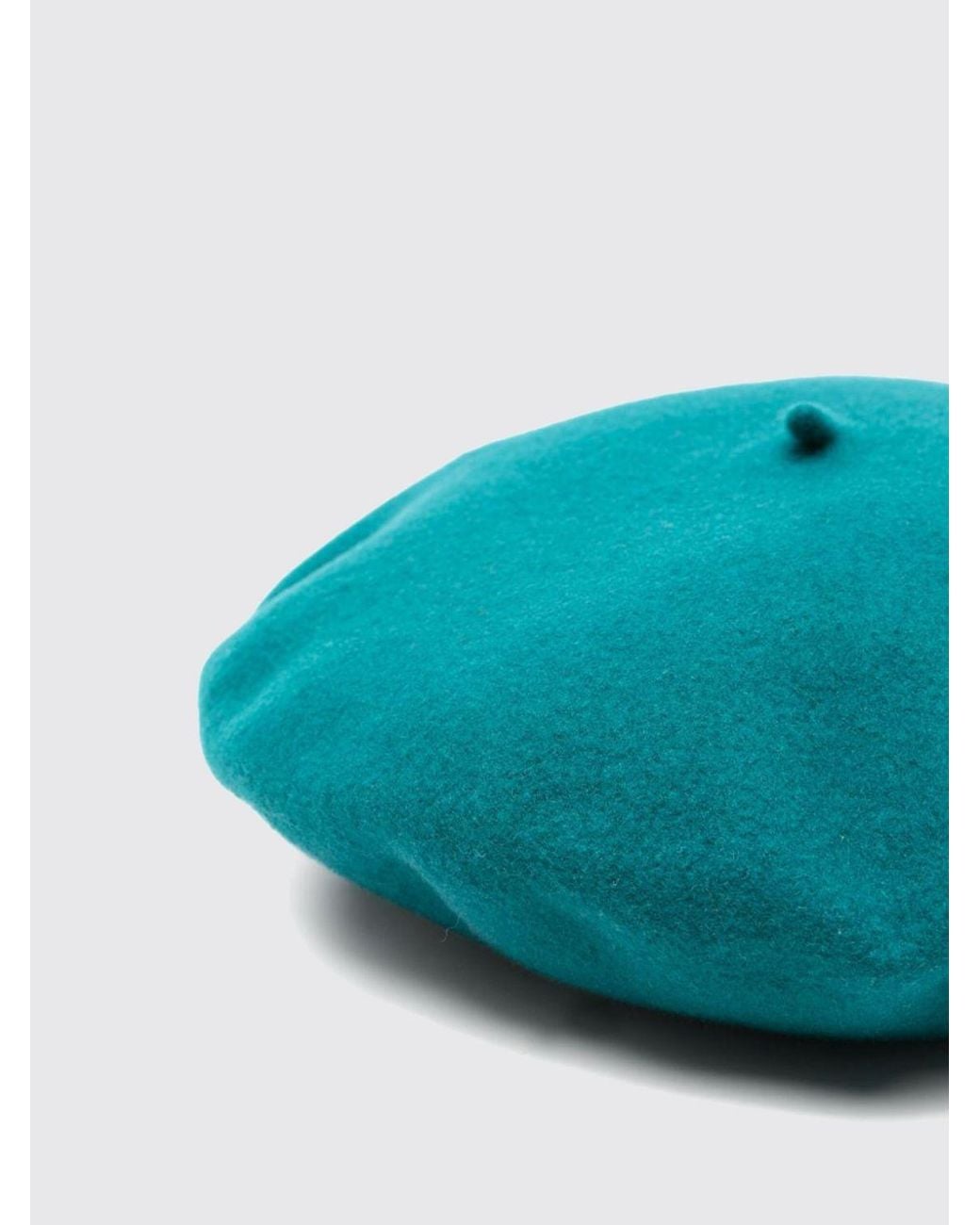 Borsalino Blue Pure Wool Beret With Applied Logo