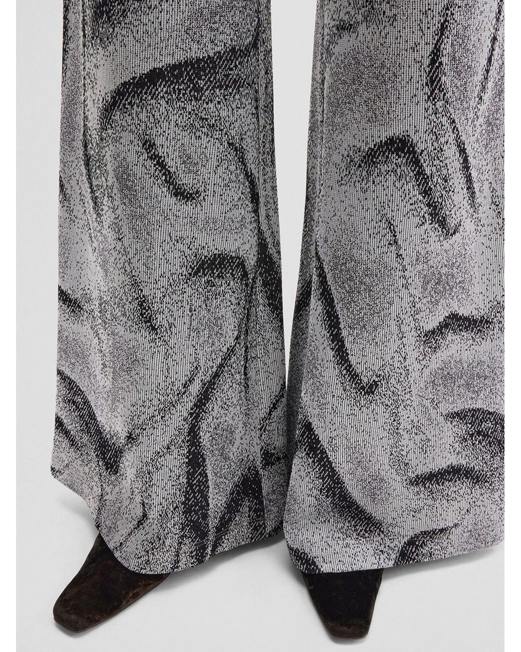 MACCAPANI Gray Easy Flared Trousers
