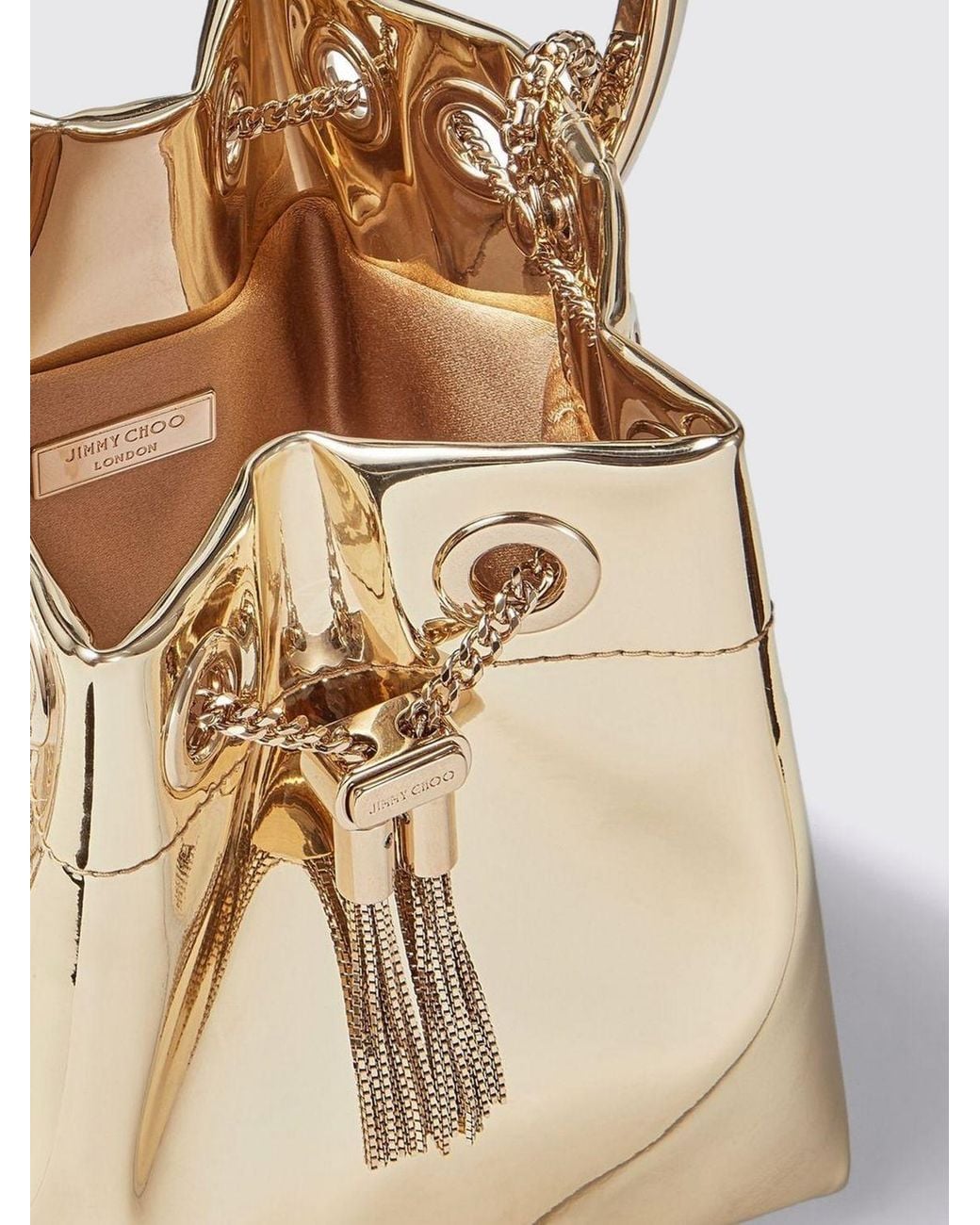 Jimmy Choo Natural Bon Bon Mini Bucket Bag