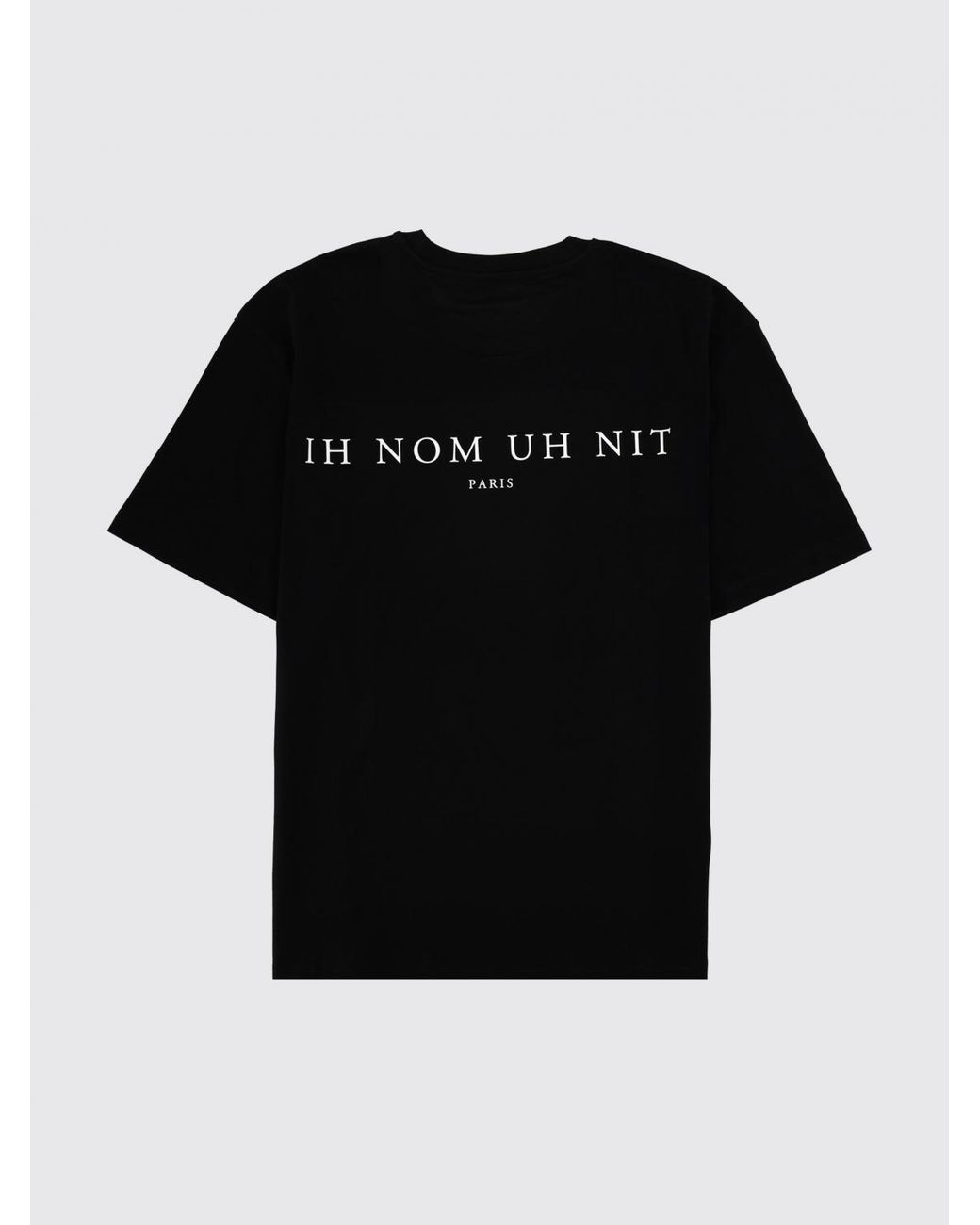 Ih Nom Uh Nit Black Printed Cotton T-Shirt for men