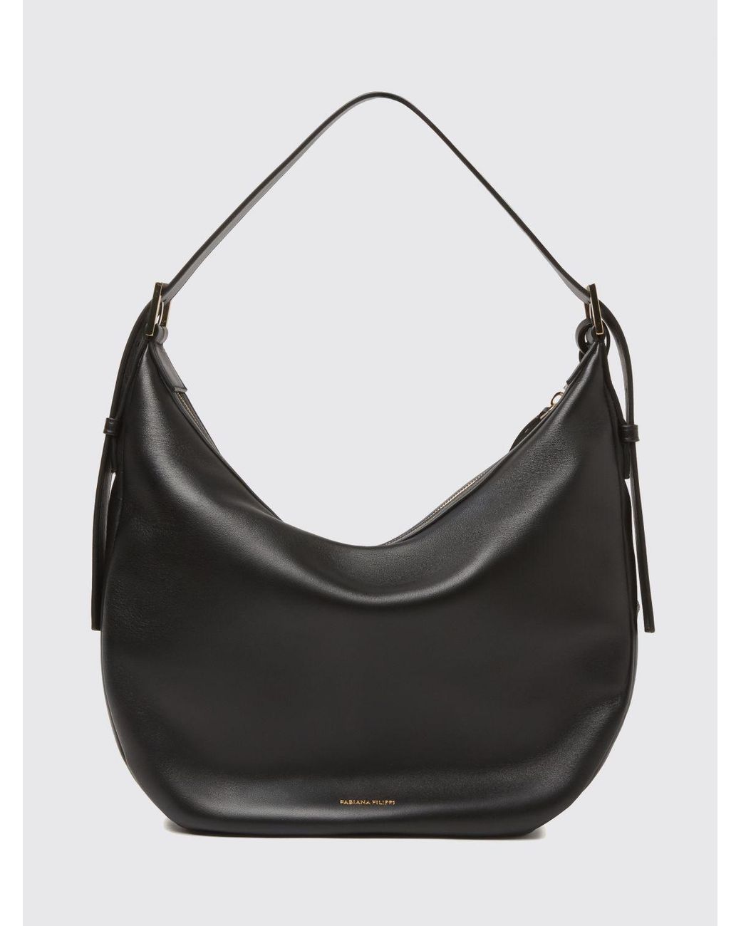 Fabiana Filippi Black Nappa Hobo Bag