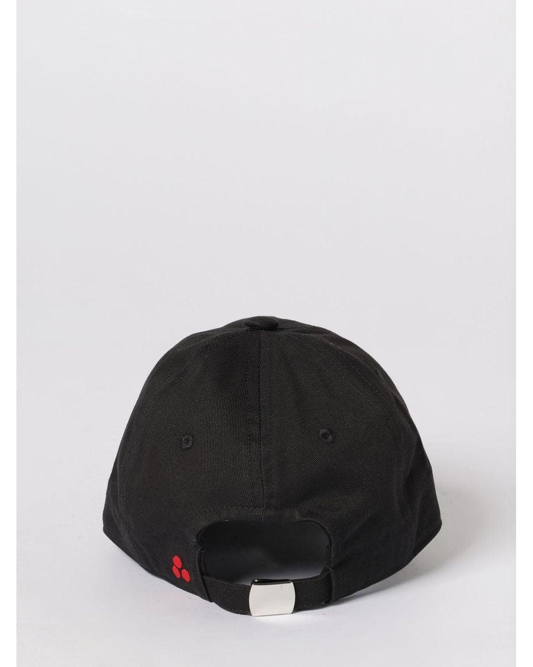 Peuterey Black Cotton Hat With Embroidered Logo
