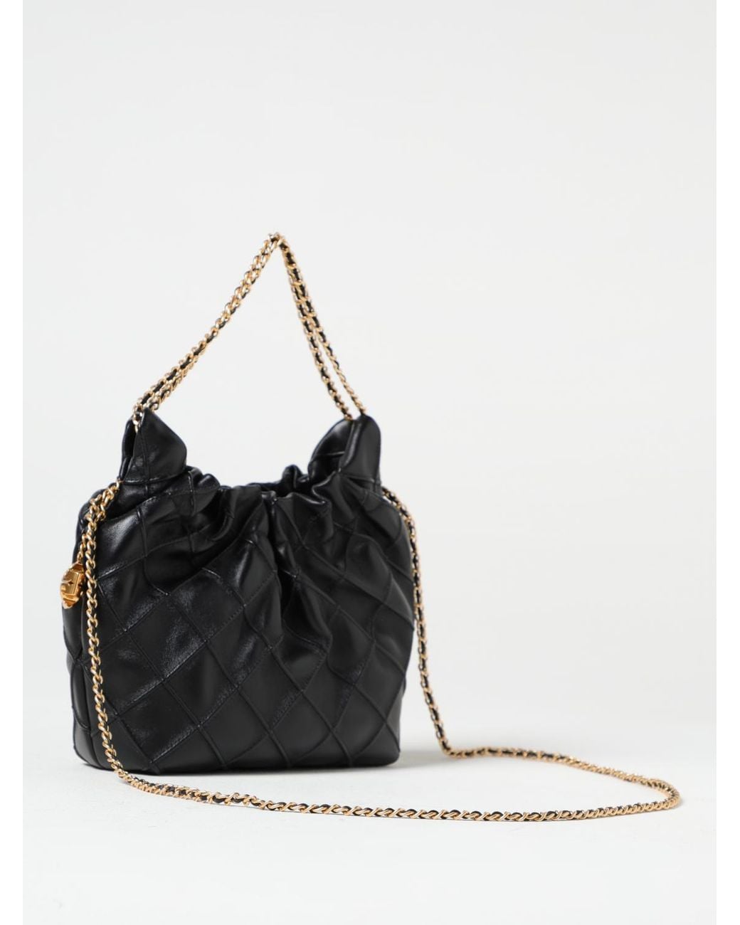 Tory Burch Black Fleming Mini Quilted Leather Bag