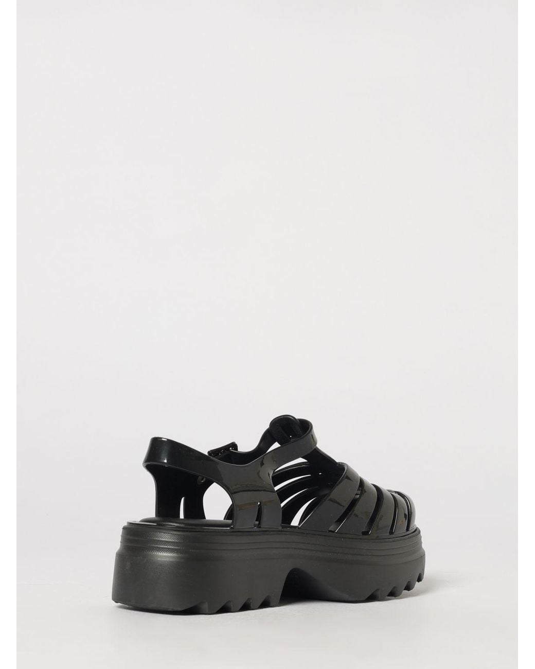 Melissa Black Possession Ii Platform Pvc Sandals With Medium Heel