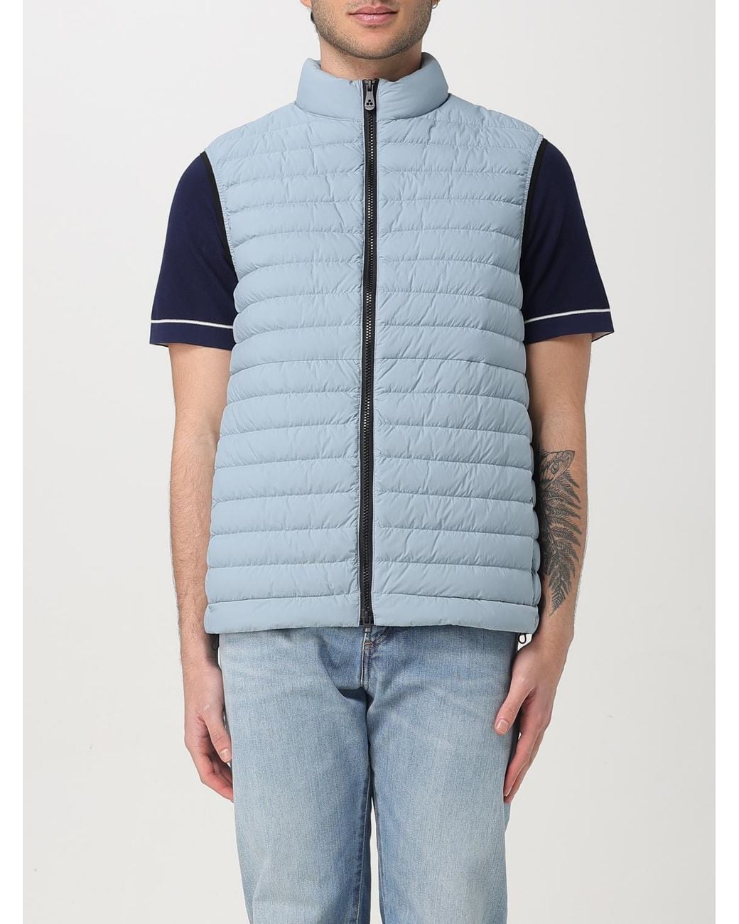 Peuterey Blue G6161216M Quilted Vest for men